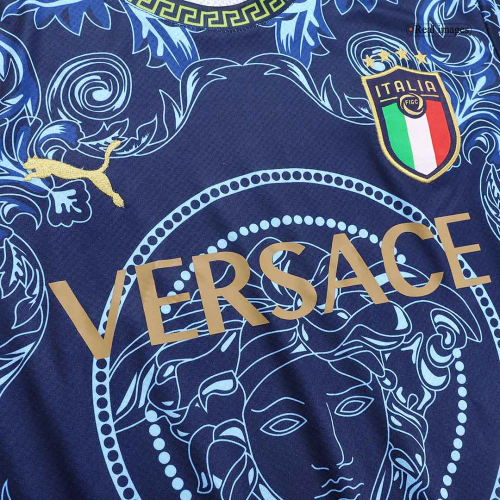 Italy x Versace 2022 Blue Men Soccer Jersey - Zorrojersey- Professional  Custom Soccer Jersey Online Store