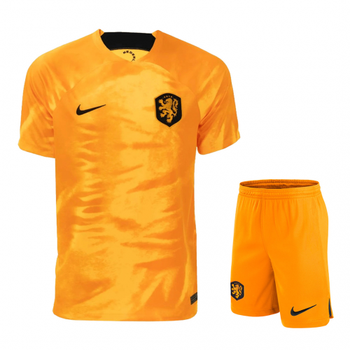 Netherlands Soccer Jersey Home Kit(Jersey+Shorts) Replica World Cup 2022