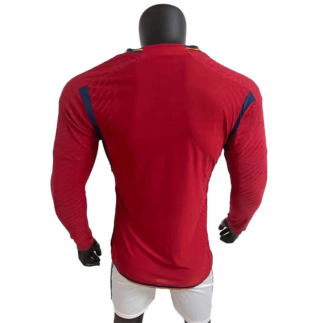 Spain 22 Long Sleeve Home Jersey