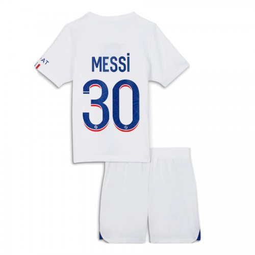 PSG Messi #30 Kids Jersey Third Away Kit(Jersey+Shorts) Replica 2022/23