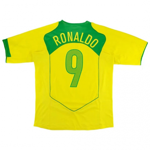 Brazil 2002 World Cup RONALDO 9 Football Soccer Shirt Jersey 