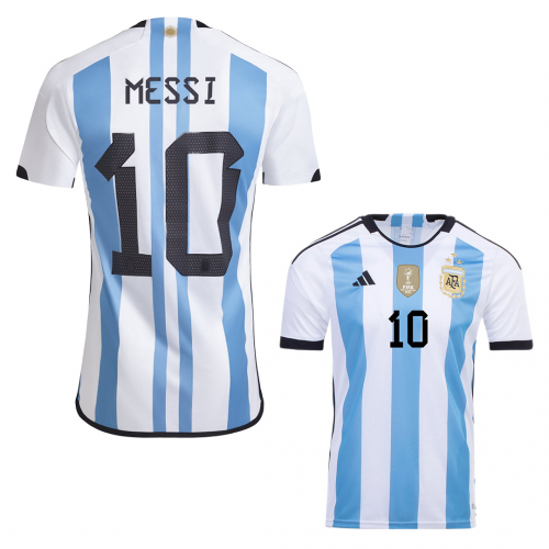 messi argentina jersey three stars