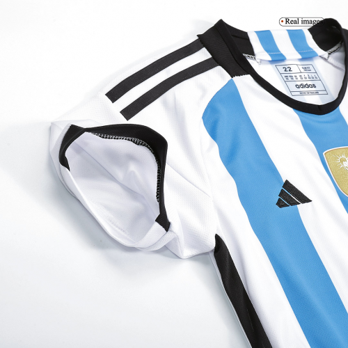 3 Stars 2022 Argentina Home Jersey CAMPEONES DEL MUNDO Printing - Kitsociety