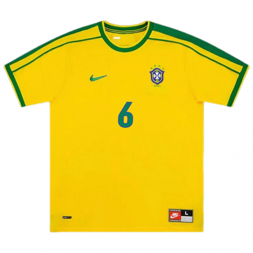 Brazil 1998 Ronaldo World Cup Retro Jersey 