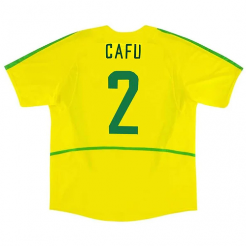 Retro Brazil 2002 World Cup Soccer Football Jersey 