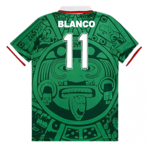 Mexico Cuauhtemoc Blanco Retro Jersey Away Replica World Cup 1998