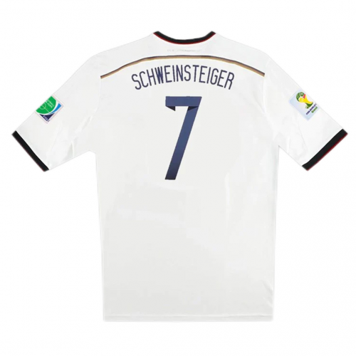 Germany SCHWEINSTEIGER #7 Retro Jersey Home Replica World Cup 2014