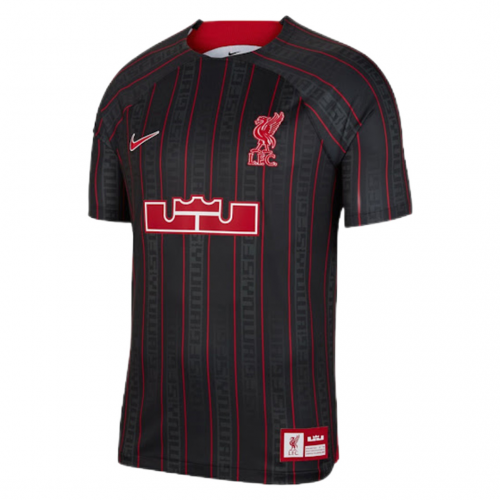 Nike Liverpool FC Pre Match Jersey, Black/Red, Size M