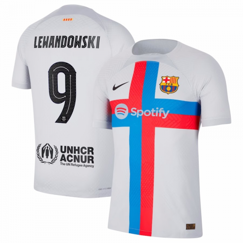 La Liga club Barcelona Robert Lewandowski #9 Jersey and Shorts