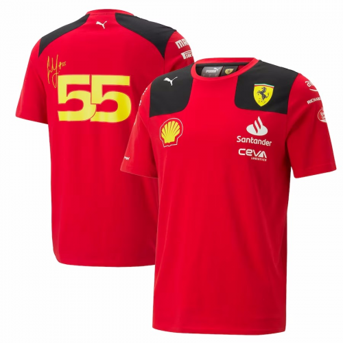 Scuderia Ferrari  F1 Racing Team Carlos Sainz #55 T-Shirt 2023