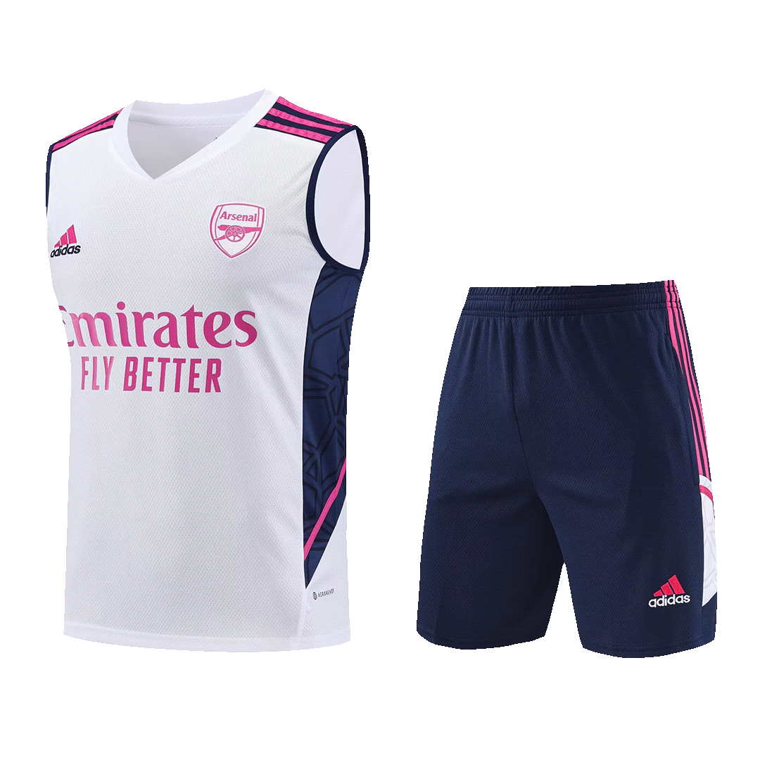 Arsenal Sleeveless Training Kit (Top+Shorts) White 2023/24