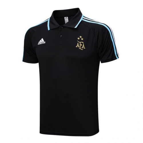 Argentina Polo Shirt Retro Version Black 2023