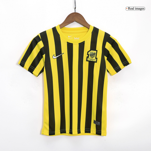 Kids Al Ittihad Saudi Home Kit Jersey+Shorts 2022/23