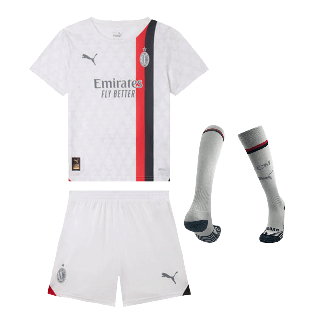 Kids AC Milan Away Whole Kit Jersey+Shorts+Socks 2023/24