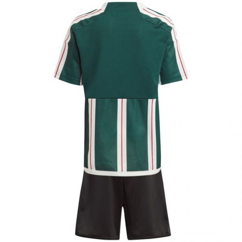 Why is the Man United 2023/24 away kit green/white stripes?