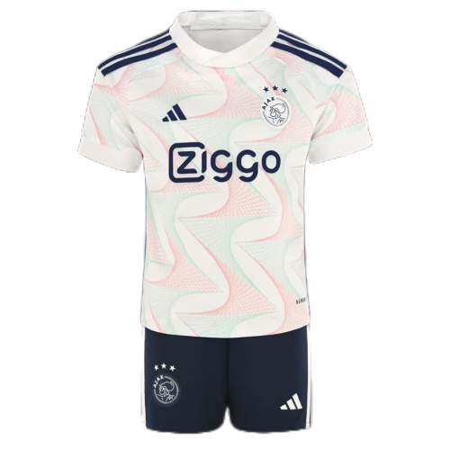 adidas Ajax Amsterdam 23/24 Away Jersey Kids - White