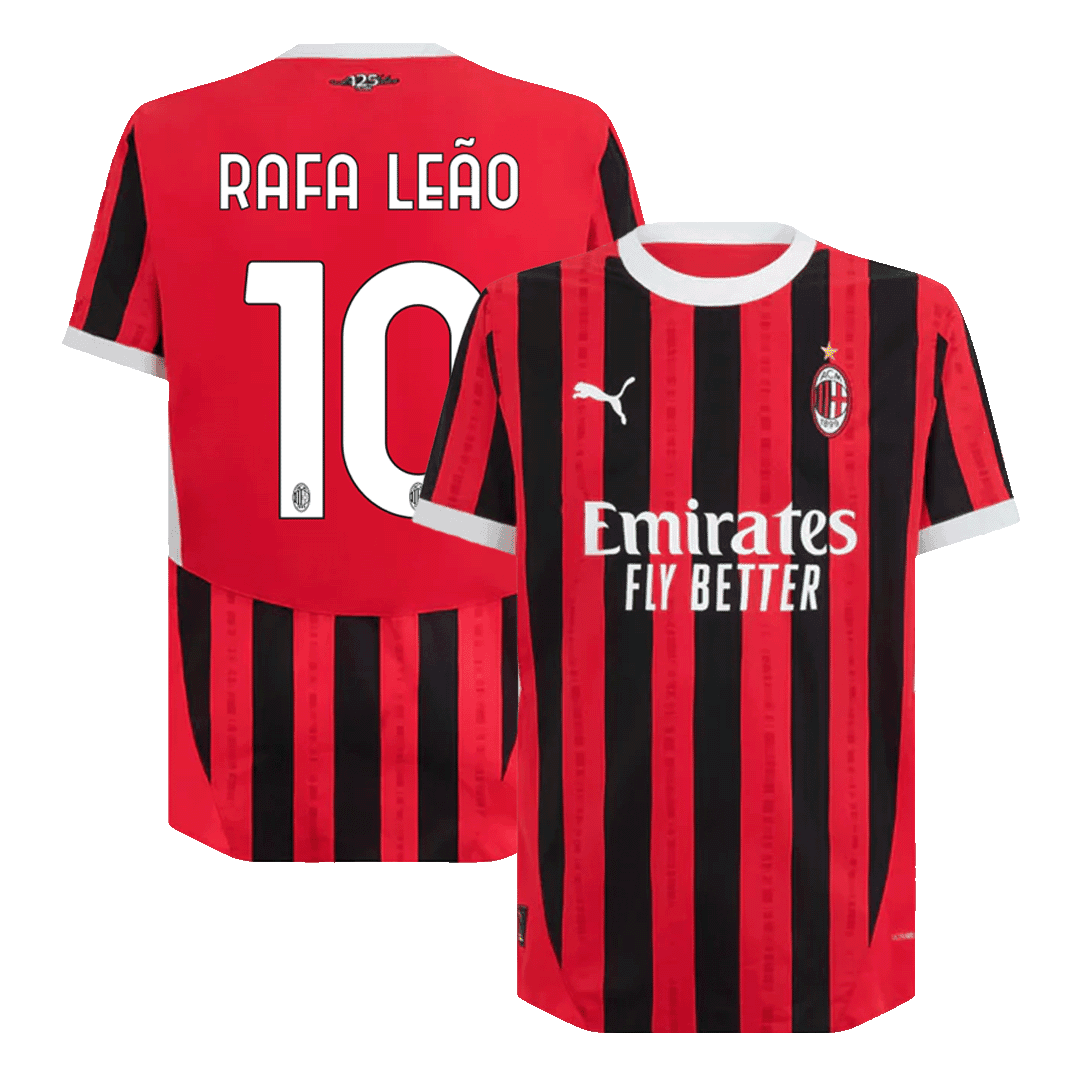 RAFA LEÃO #10 AC Milan Home Jersey Player Version 2024/25