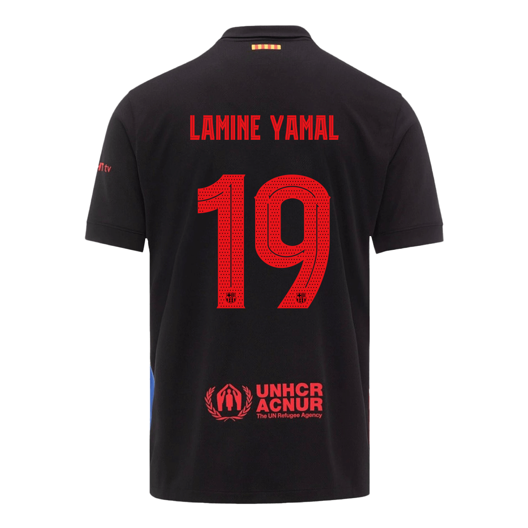 LAMINE YAMAL #19 Barcelona Away Spotify Logo Without Text Jersey 2024/25 - UCL Font