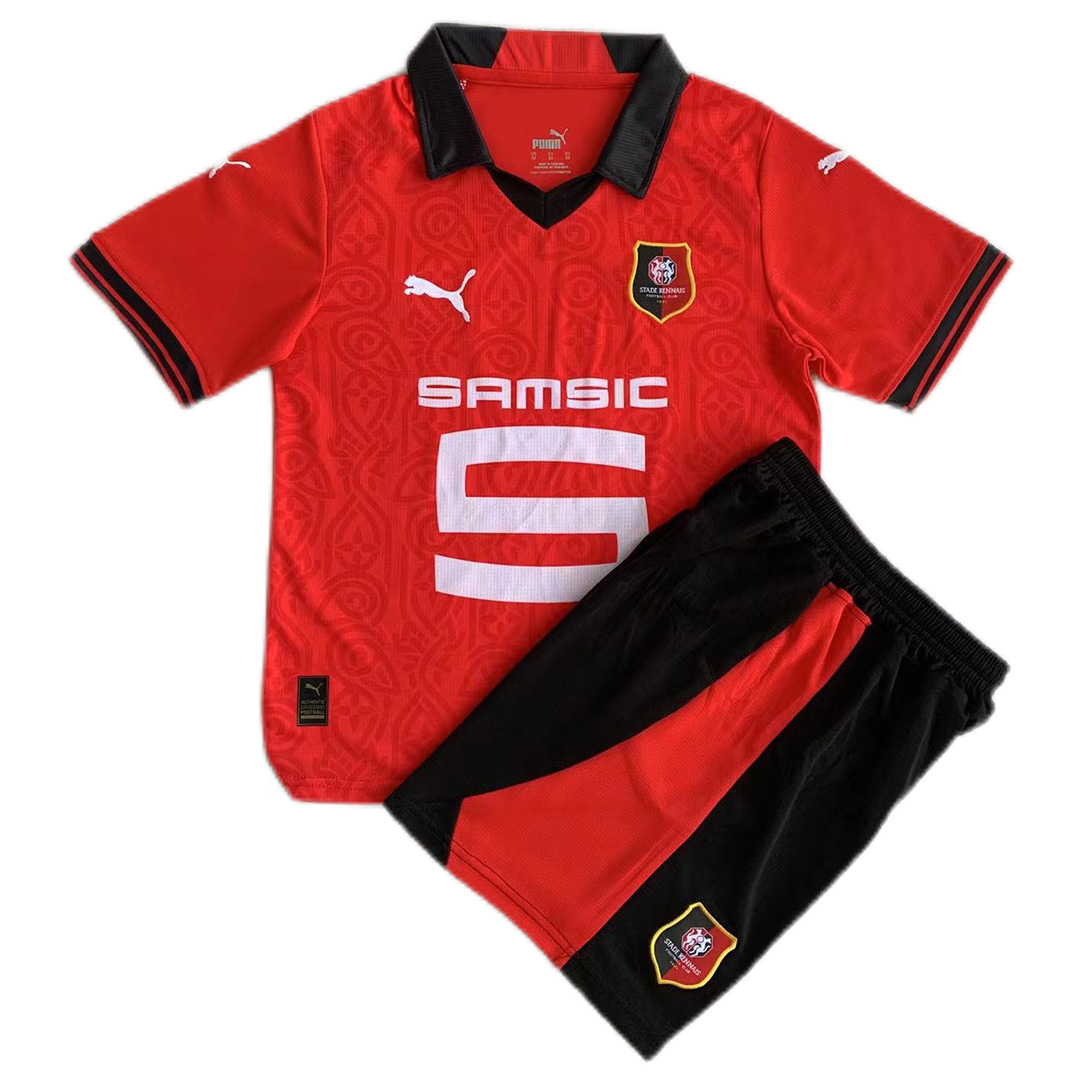 Kids Stade Rennais Home Kit Jersey+Short 2023/24