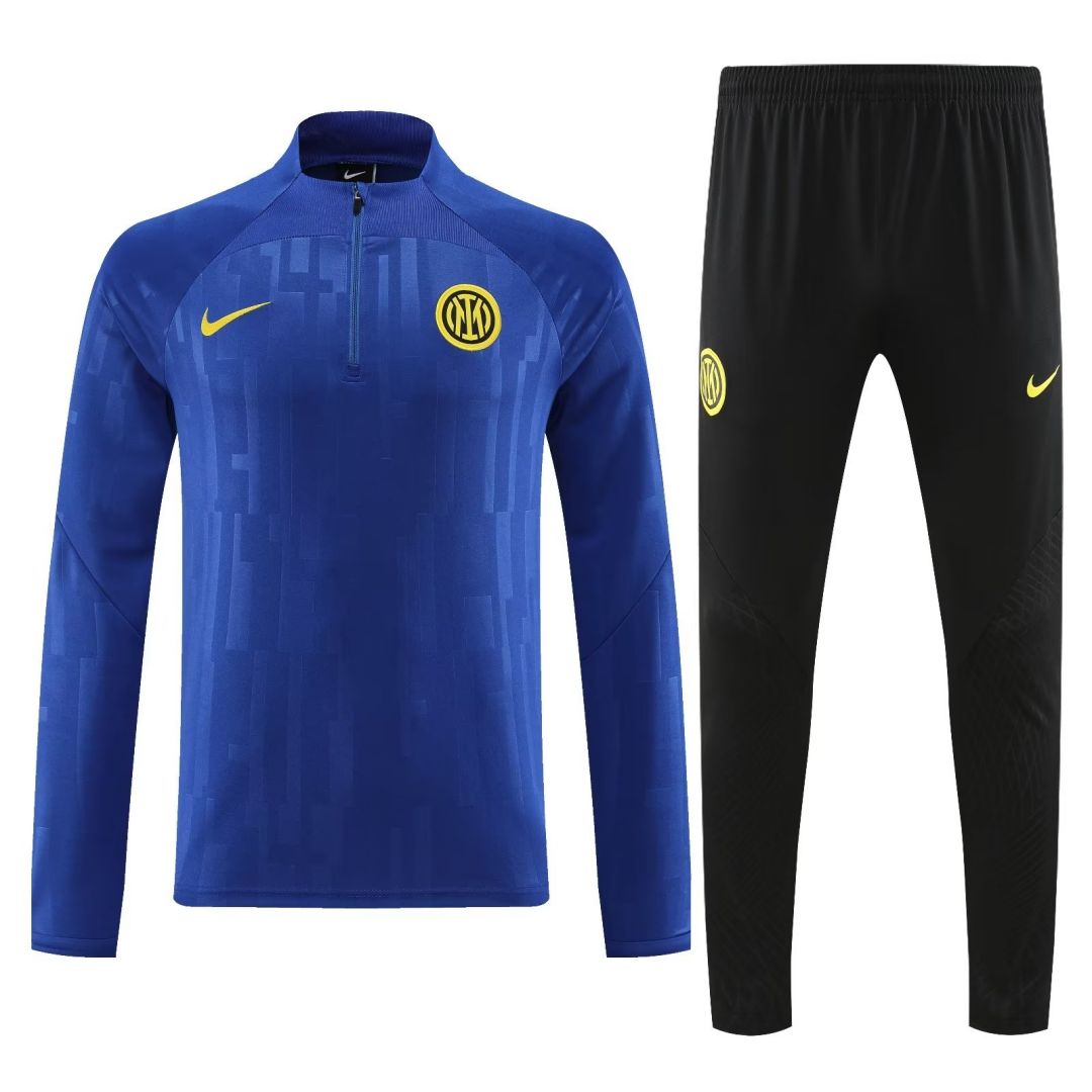 Inter Milan Zipper Sweatshirt Kit(Top+Pants) Blue 2023/24