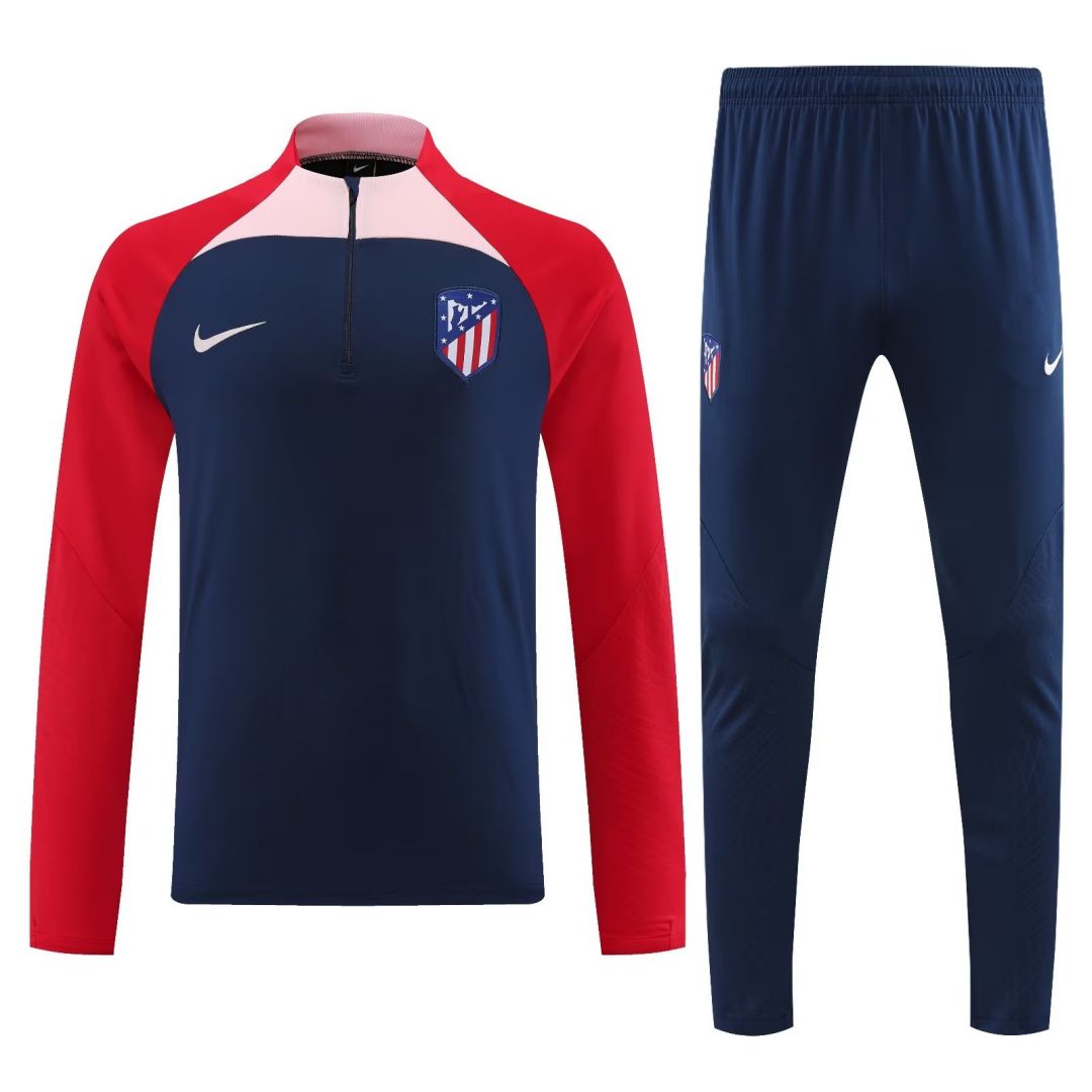 Atletico Madrid Zipper Sweatshirt Kit(Top+Pants) Navy 2023/24