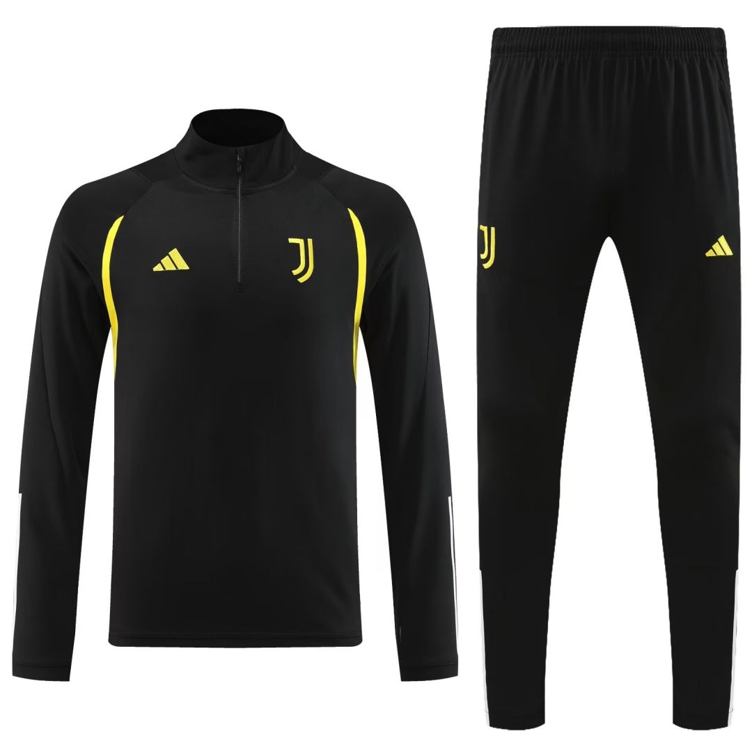 Juventus Zipper Sweatshirt Kit(Top+Pants) Black 2023/24