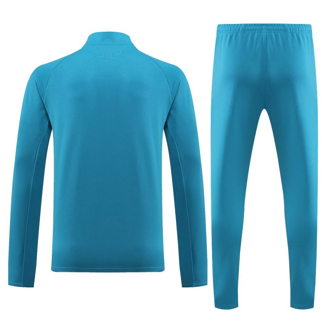 Manchester City Zipper Sweatshirt Kit(Top+Pants) Blue 2023/24