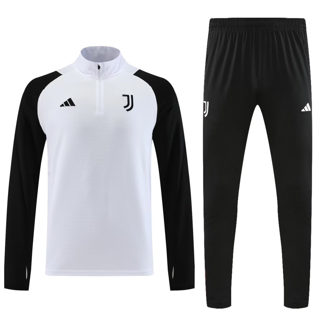 Juventus Zipper Sweatshirt Kit(Top+Pants) White 2023/24