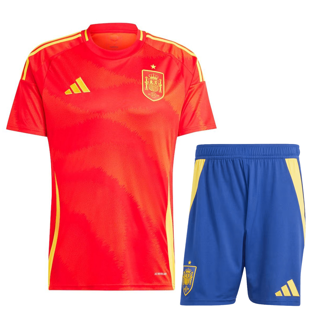 Men's Spain Home Kit(Jersey+Shorts) Euro 2024