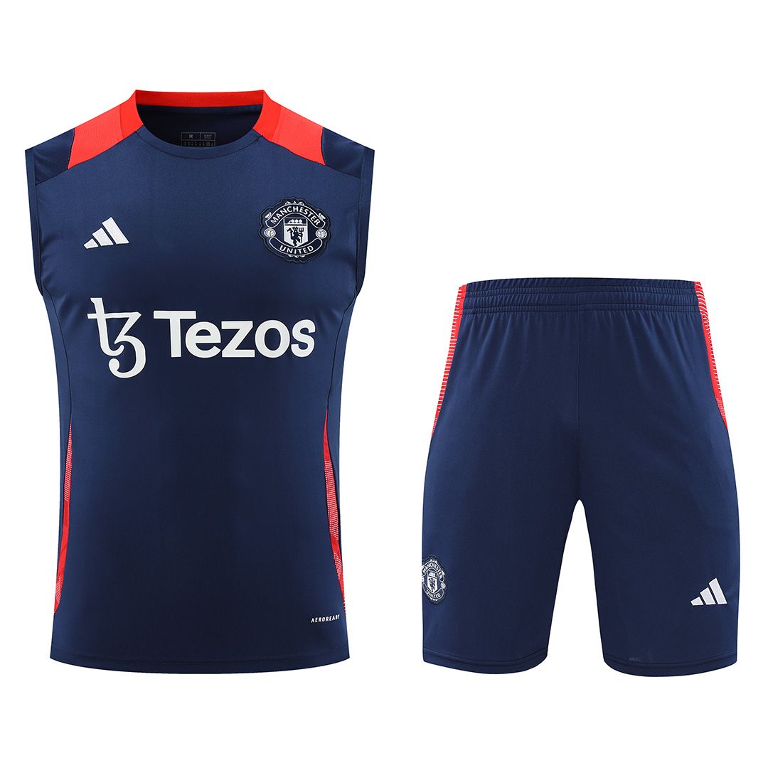 Manchester United Sleeveless Training Kit Navy 2024/25