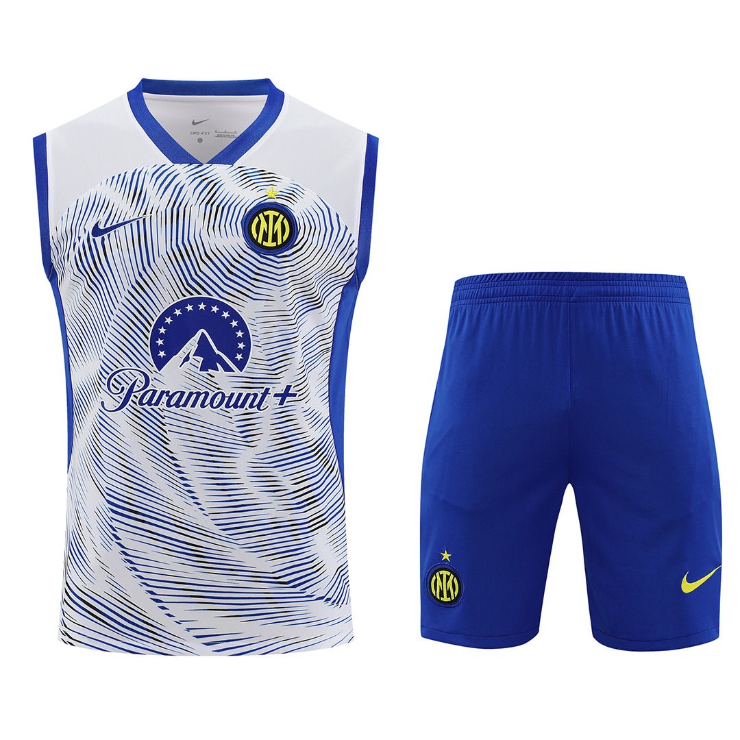 Inter Milan Sleeveless Training Kit White 2024/25