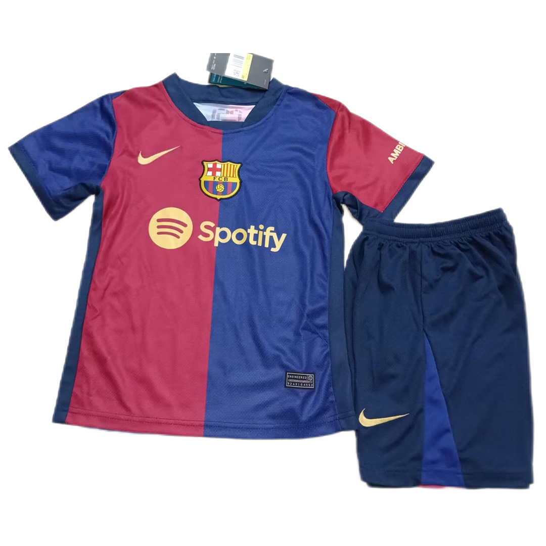 Kids Barcelona Home Kit Jersey+Short 2024/25