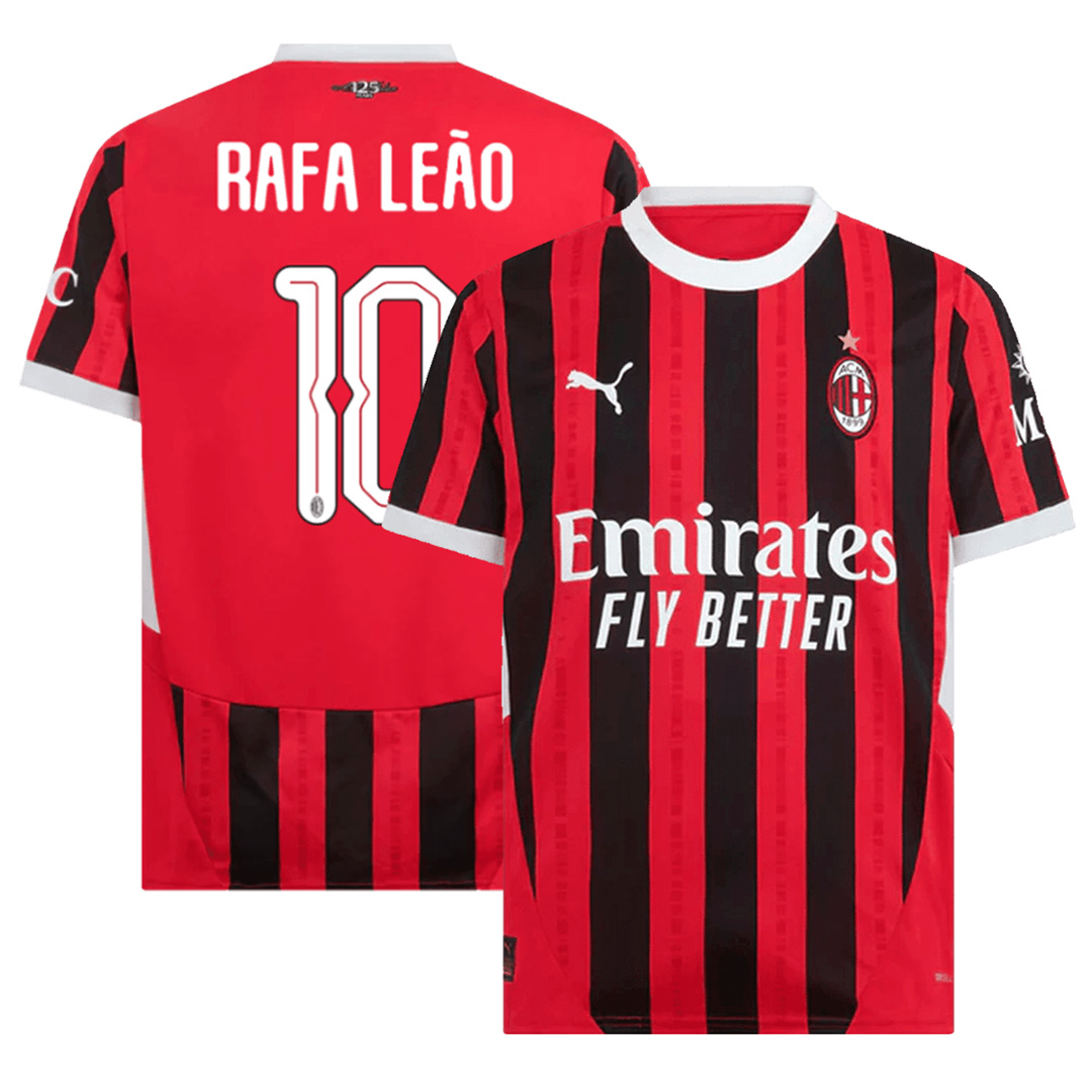 RAFA LEÃO #10 AC Milan Home Jersey 2024/25 - UCL Font