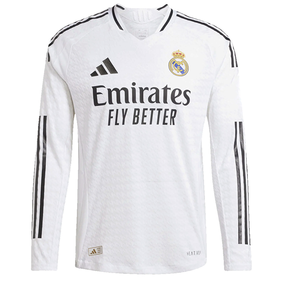Real Madrid Home Long Sleeve Jersey Player Version 2024/25