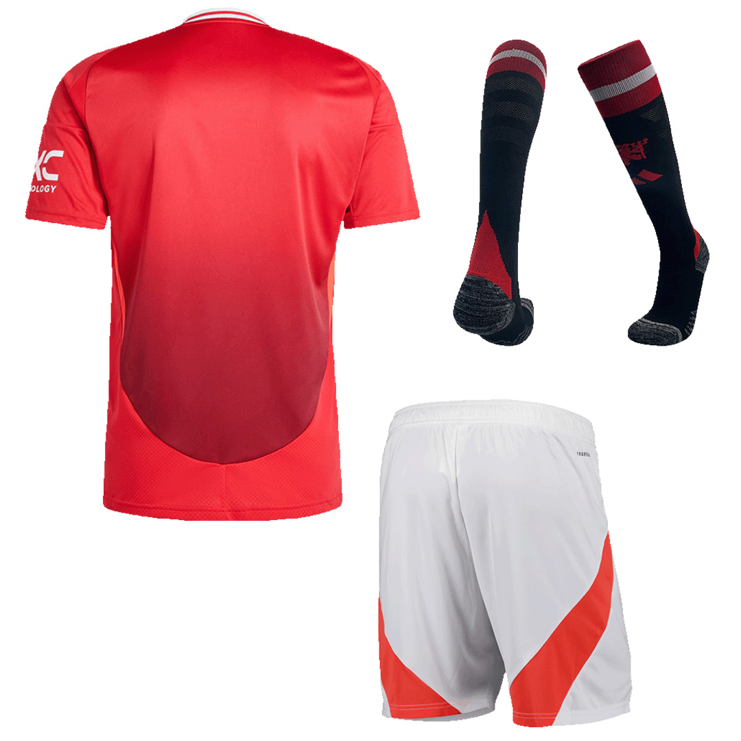 [Super Replica] Manchester United Home Full Kit(Jersey+Shorts+Socks) 2024/25