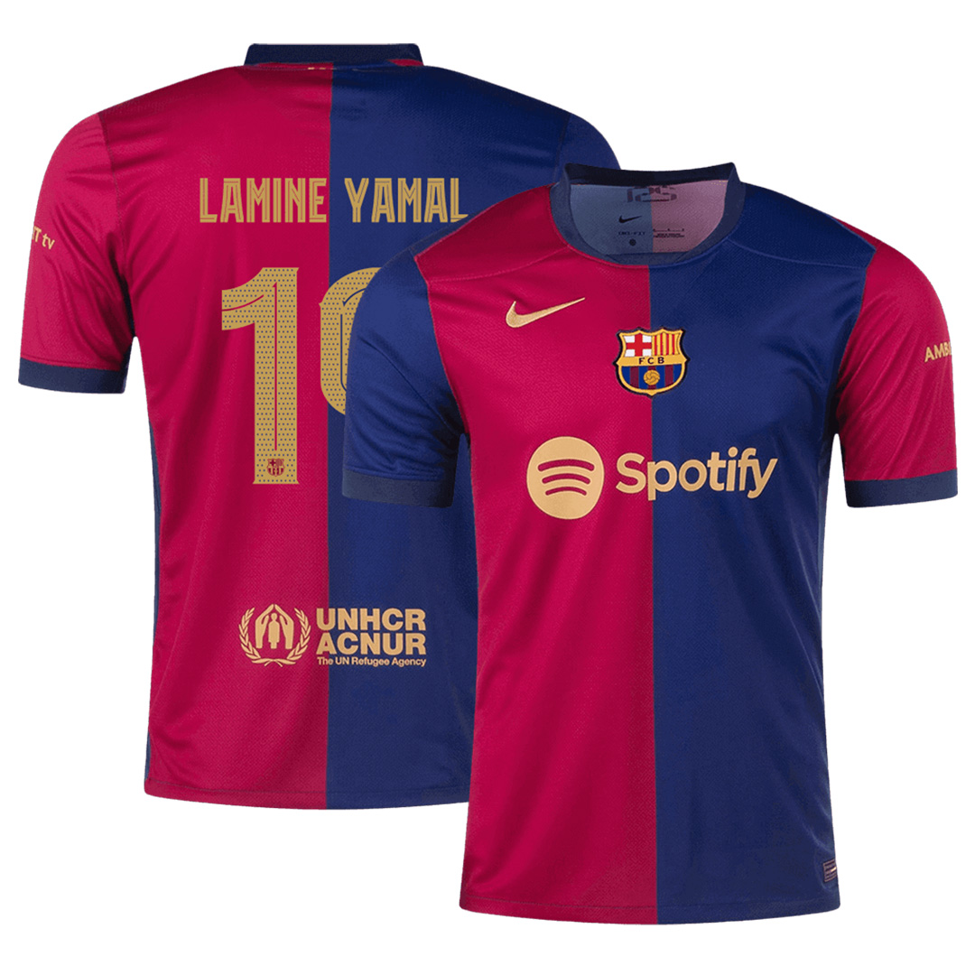 LAMINE YAMAL #19 Barcelona Home Jersey 2024/25 - UCL Font