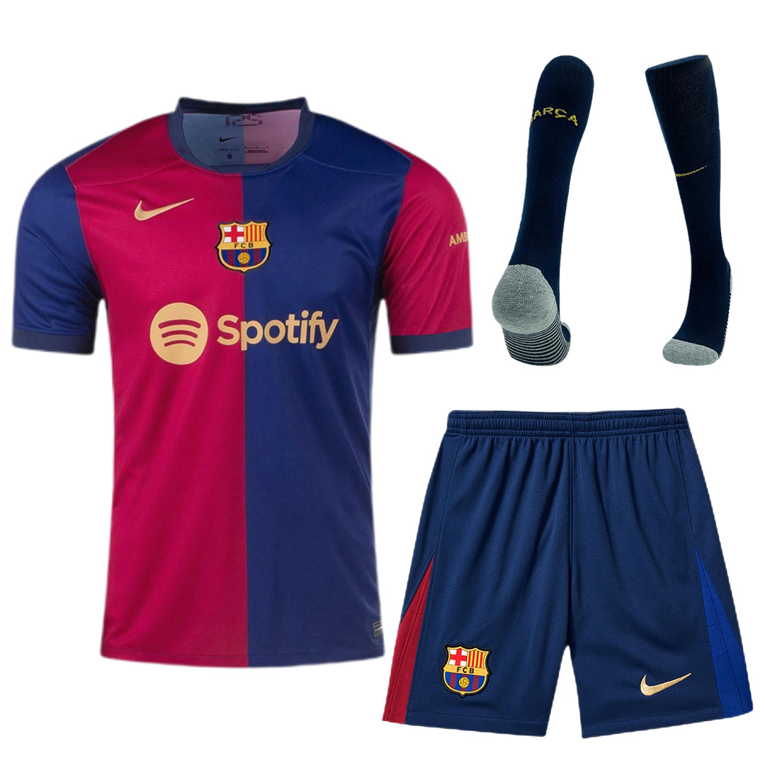 Barcelona Home Full Kit(Jersey+Shorts+Socks) 2024/25