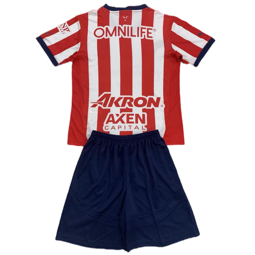 Kids Chivas Home Kit(Jersey+Shorts) 2024/25