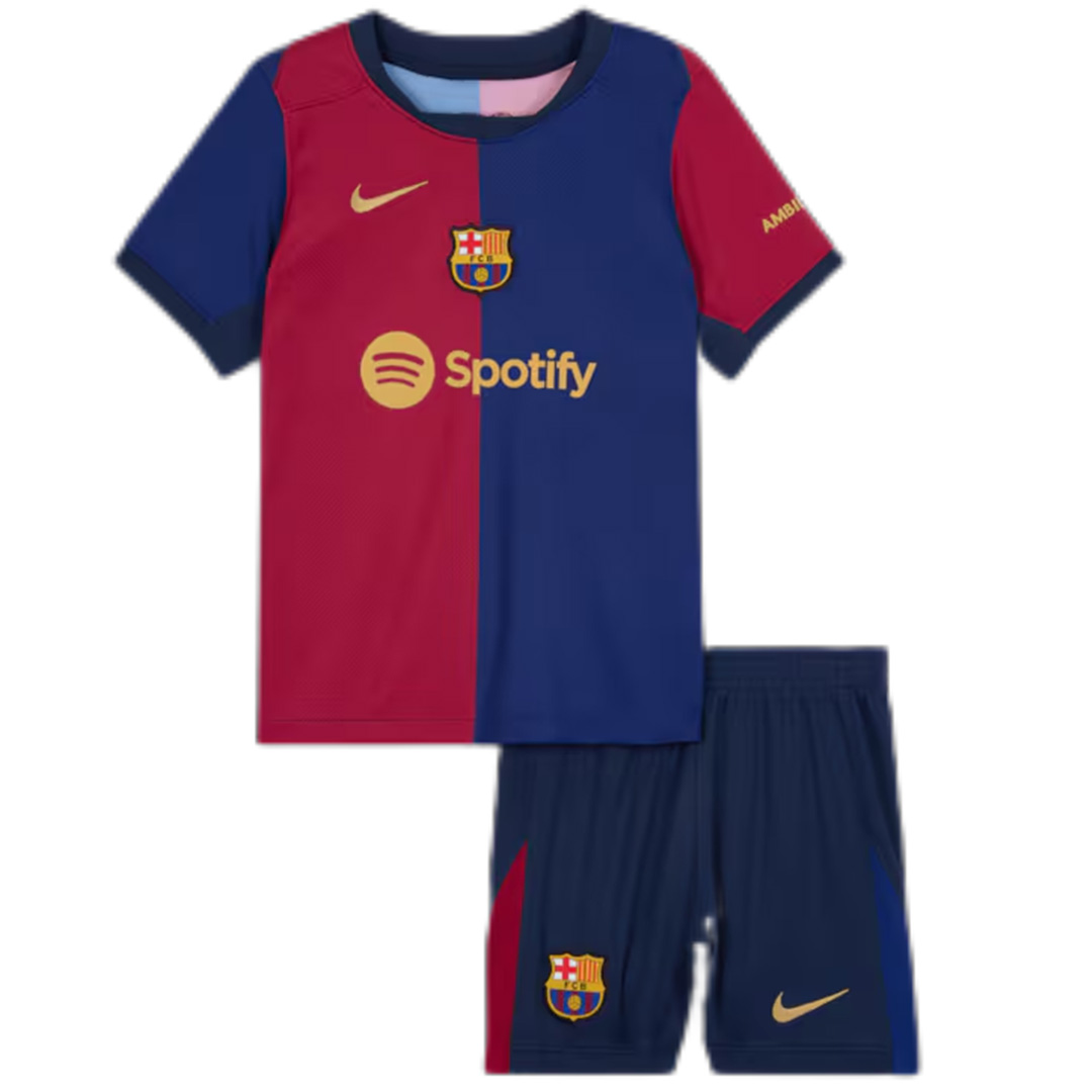 Kids Barcelona Home Kit Jersey+Short 2024/25