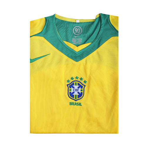 Retro Brazil Home Jersey 2004 - Image 7
