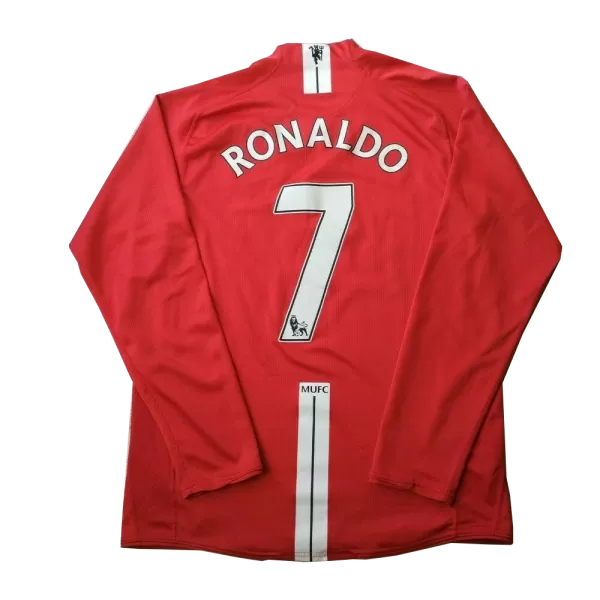RONALDO #7 Retro Manchester United Home Jersey 2007/08 - minejerseys