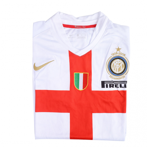 Luis Figo x Retro Inter Milan 100th Anniversary Away Jersey 2007/08 - Image 4