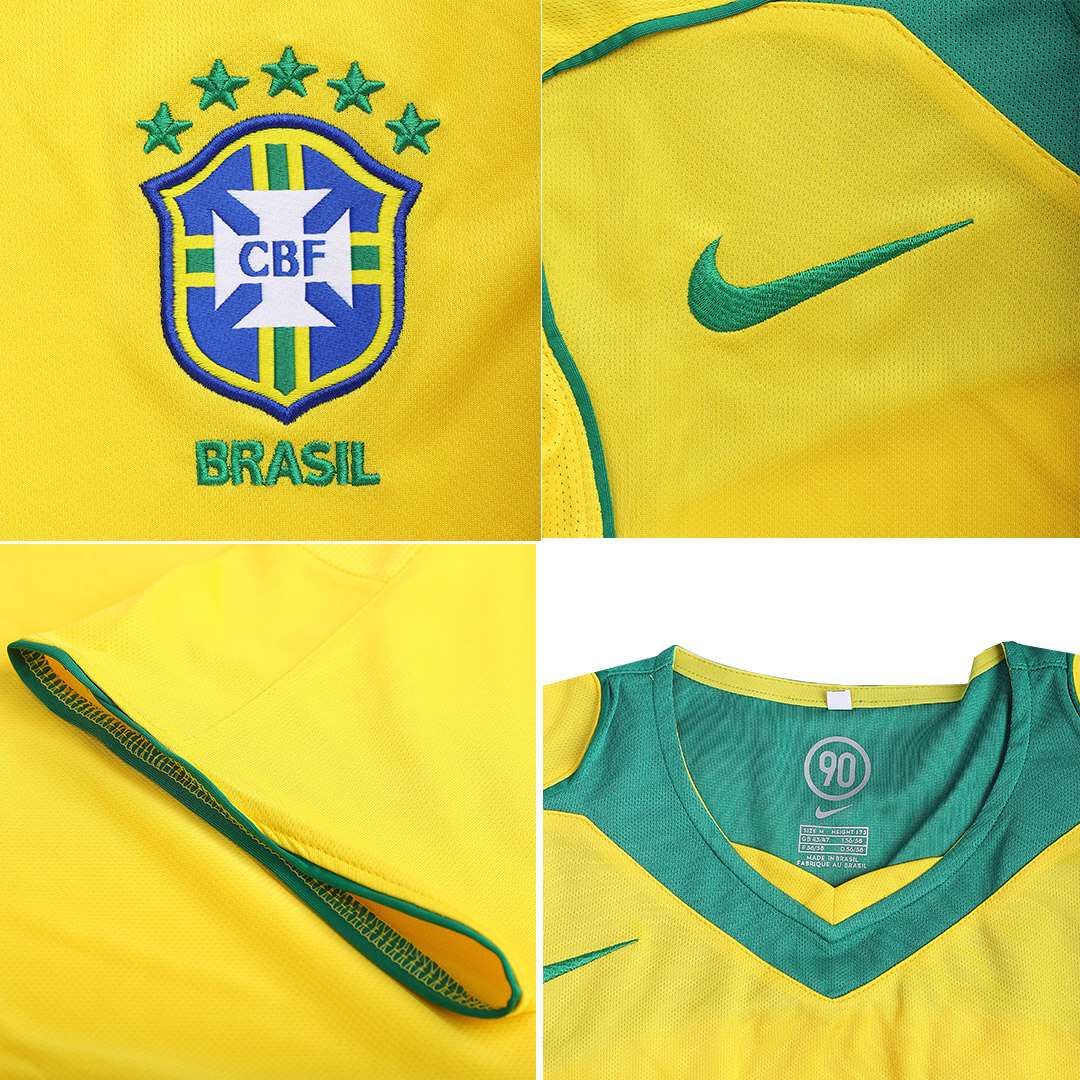 ADRIANO x Retro Brazil Home Jersey 2004 - Image 9