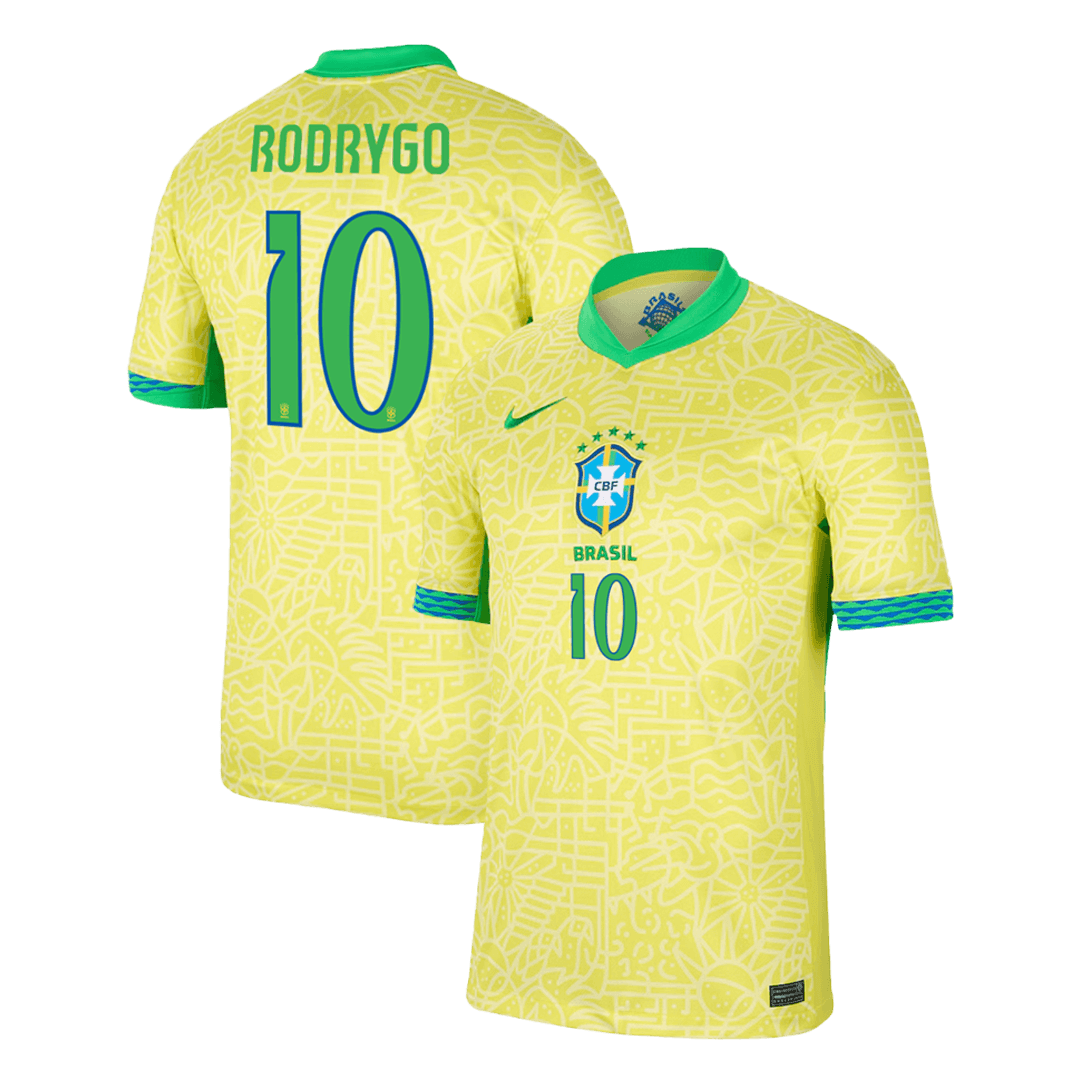 RODRYGO #10 Brazil Home Jersey Copa America 2024 - Image 2