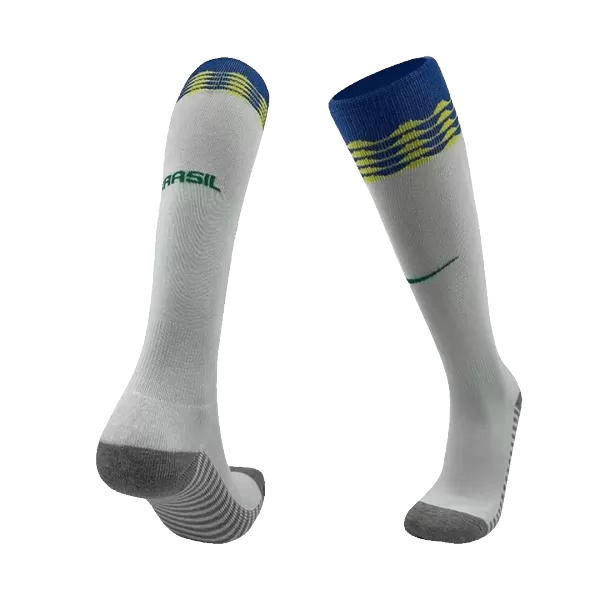 Kids Brazil Home Soccer Socks - minejerseys
