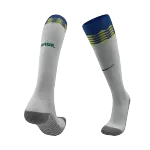 Kids Brazil Home Soccer Socks - minejerseys