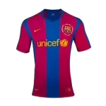 Ronaldinho #10 Retro Barcelona Home Jersey 50-Years Anniversary 2007/08 - minejerseys