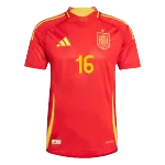 RODRIGO #16 Spain Home Jersey Player Version Euro - minejerseys