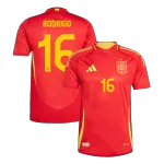 RODRIGO #16 Spain Home Jersey Player Version Euro - minejerseys