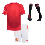 Kids Manchester United Home Full Kit(Jersey+Shorts+Socks) - minejerseys